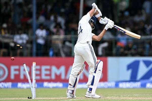Yashasvi Jaiswal bowled by Asitha Fernando. Pic Credits: AFP