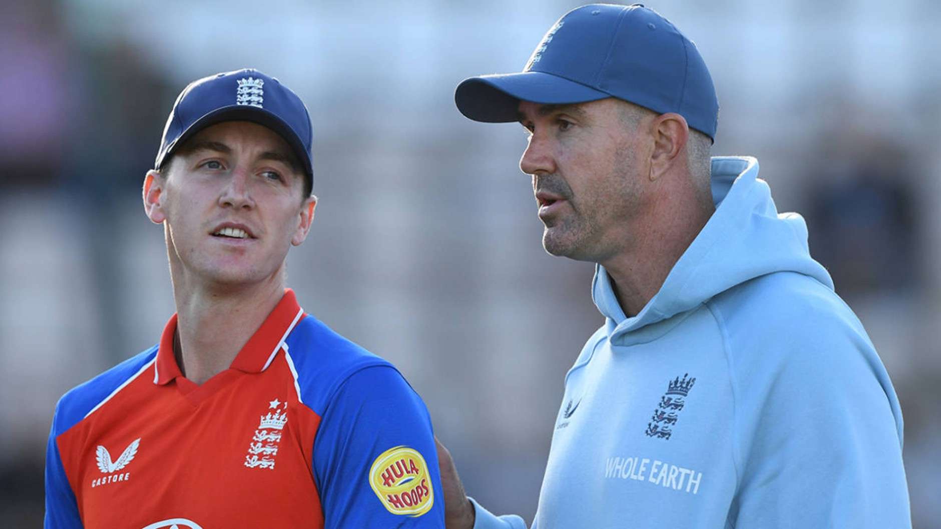Harry Brook and Kevin Pietersen. Pic Credits: Getty Images