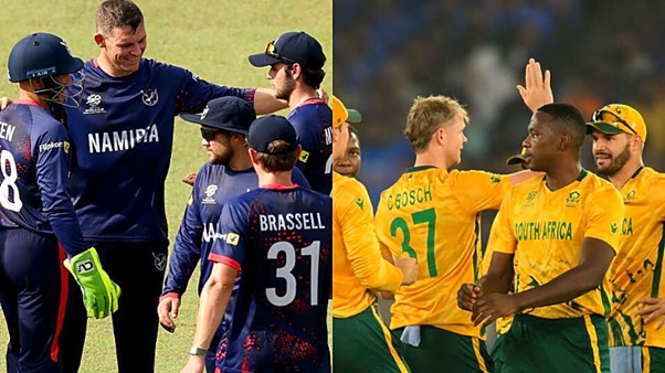 South Africa vs Namibia. Pic Credits: ICC
