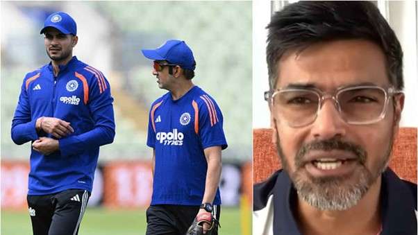 Subramaniam Badrinath, Shubman Gill & Gautam Gambhir. Pic Credits: X