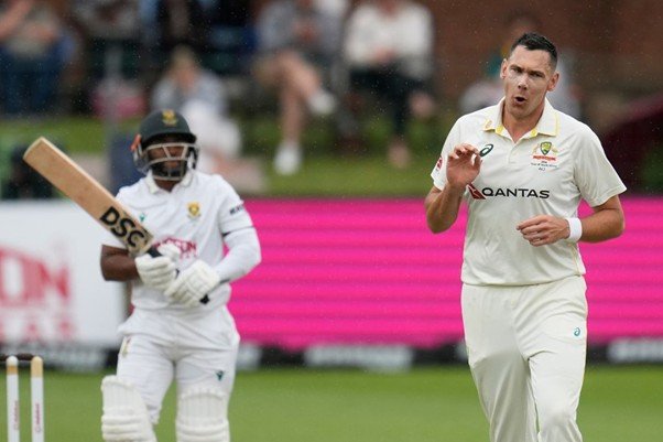 Scott Boland and Temba Bavuma. Pic Credits: AP